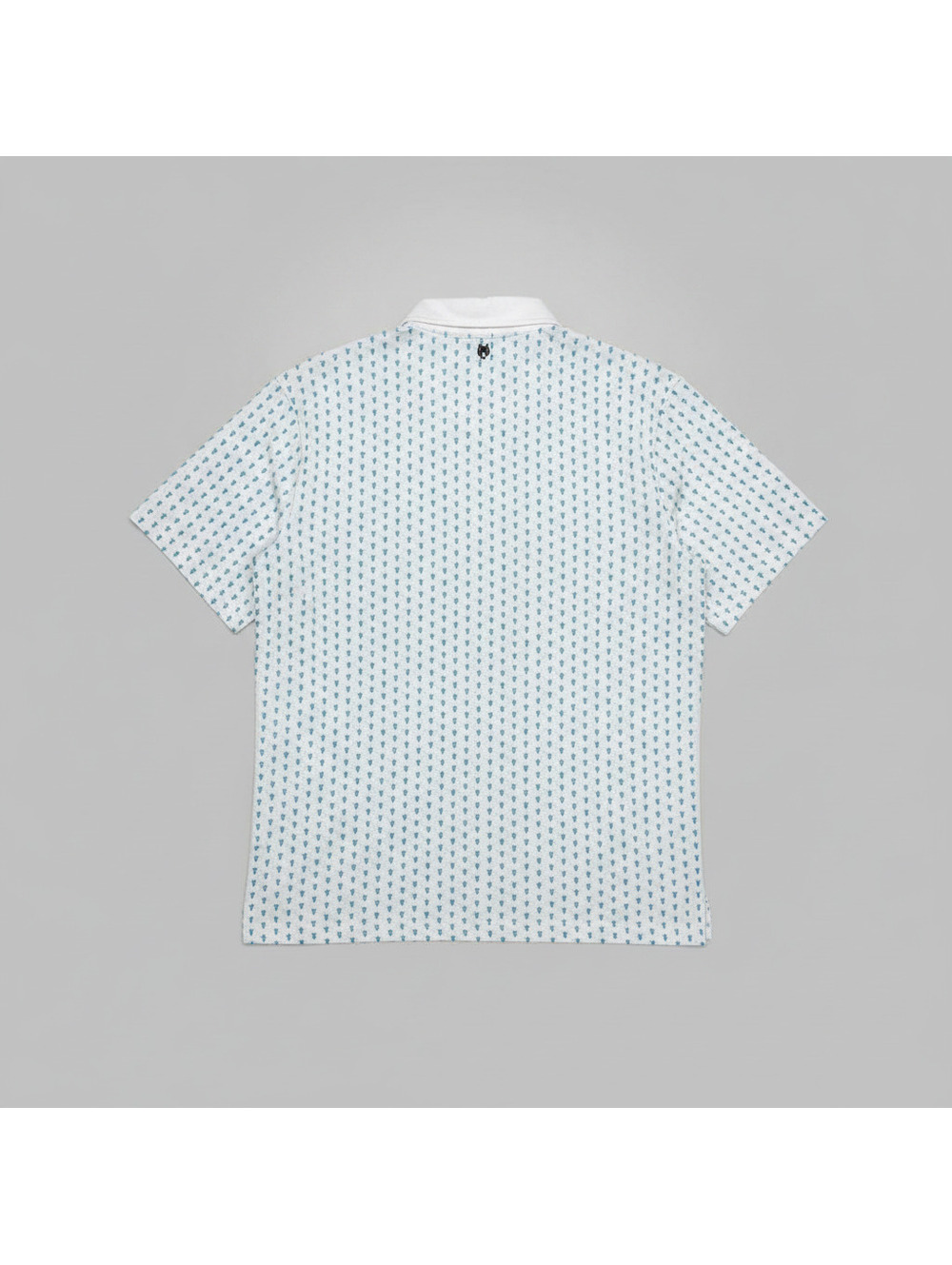 Greyson Men’s XL White Blue Bug Print Performance Golf Polo Tennis Shirt Preppy - Picture 3 of 6